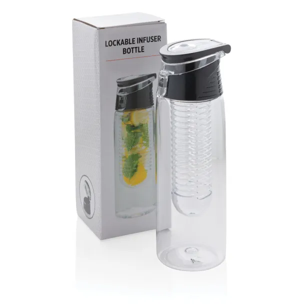  Lockable infuser bottle - XD Collection Transparent Grey