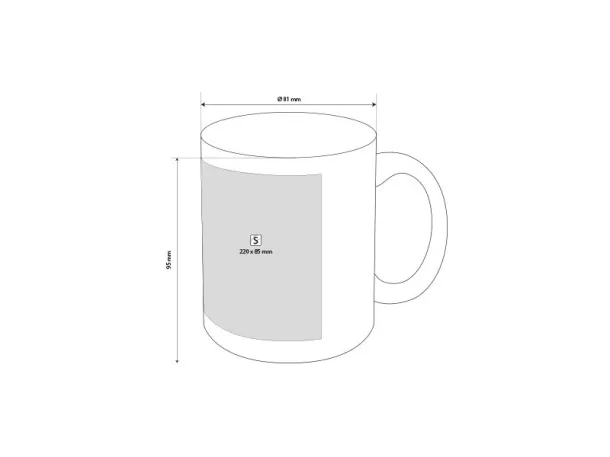 MAGIC MUG Keramička sublimacijska šalica sa specijalnim efektom, 325 ml - CASTELLI Crna