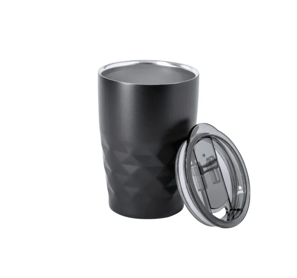 Cupper copper insulated thermo mug Black