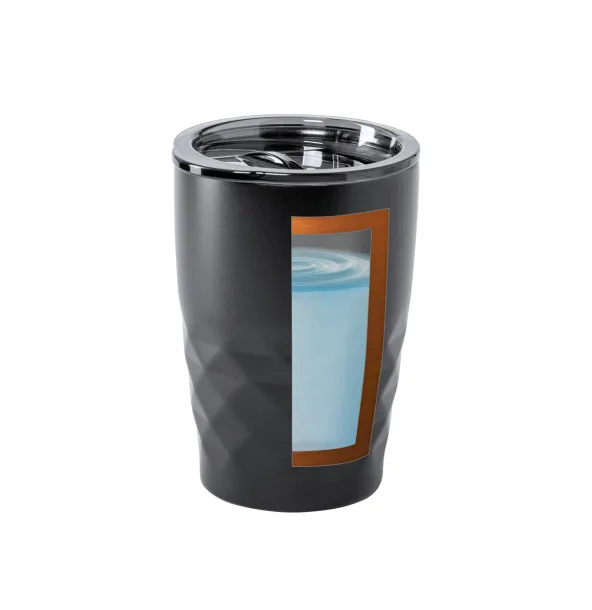 Cupper bakreno izolirana termo šalica, 500 ml Crna