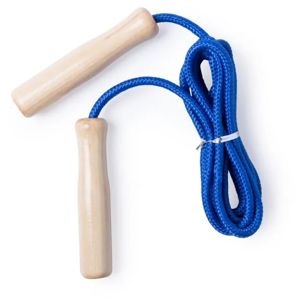 Skipping rope with wooden handles Plava