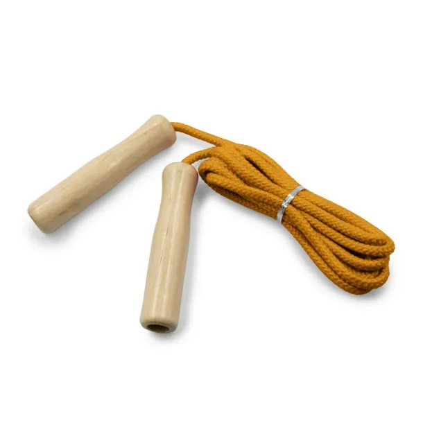  Skipping rope with wooden handles orange