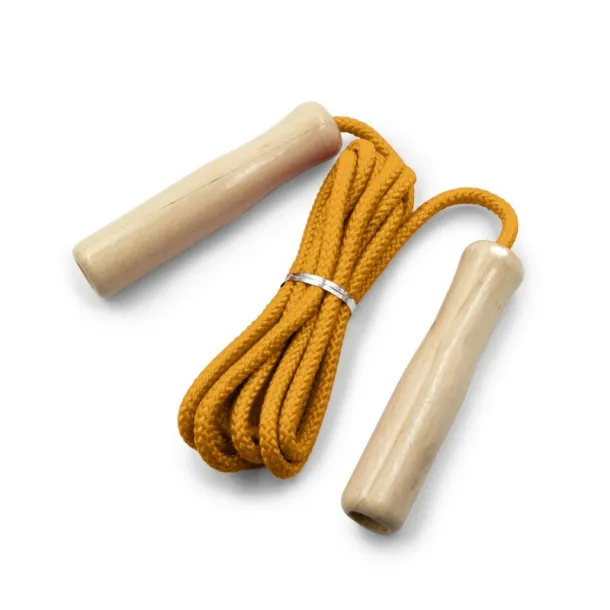  Skipping rope with wooden handles orange