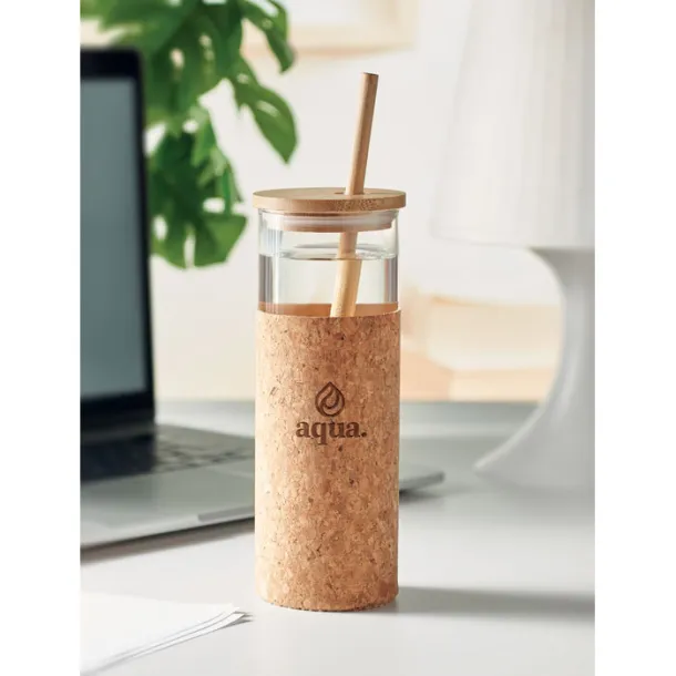 MOLUNGE Glass tumbler sleeve 450 ml Beige