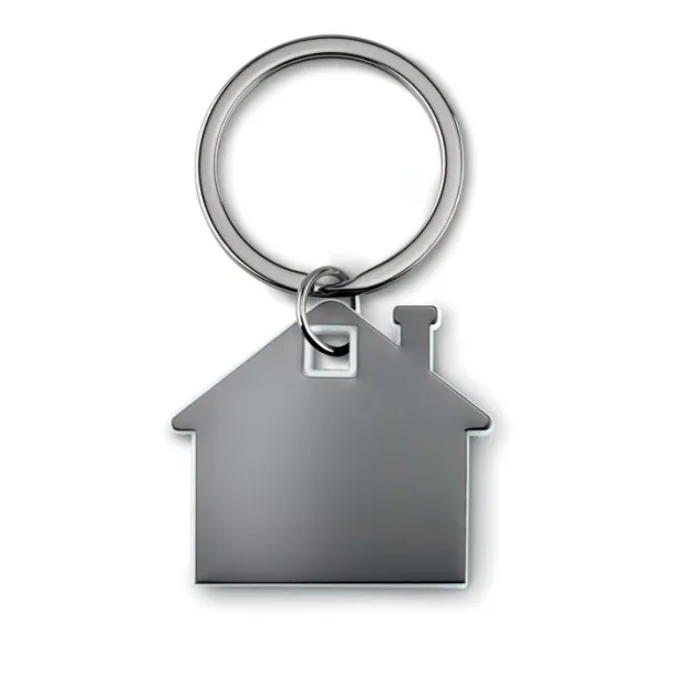 IMBA House shape plastic keyring White