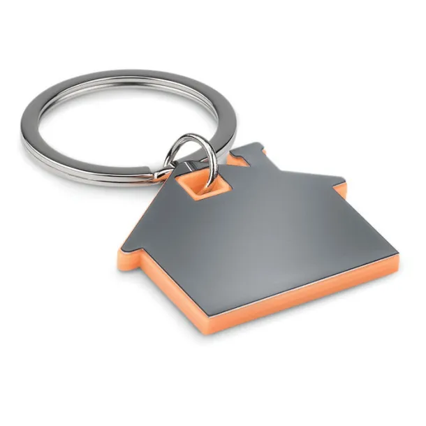 IMBA House shape plastic keyring Orange