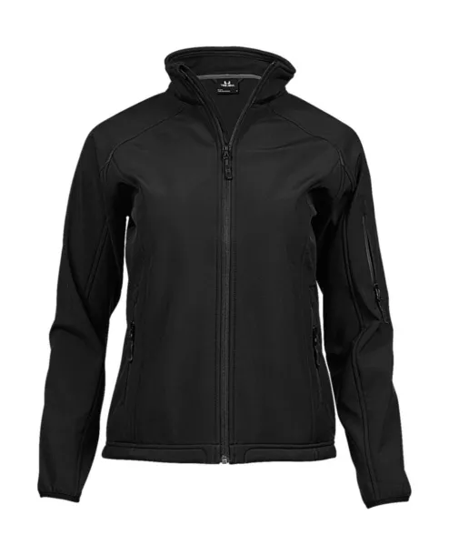  Ženska lagana softshell jakna s kapuljačom - Tee Jays Crna