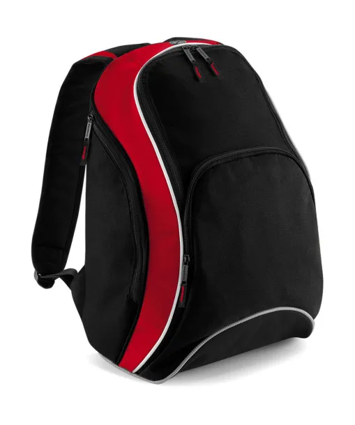  Teamwear Backpack - Bagbase Black Classic Red