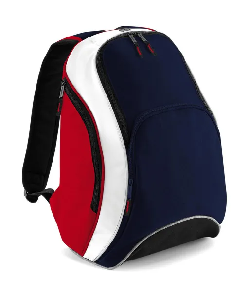  Teamwear Backpack - Bagbase French Navy Classic Red