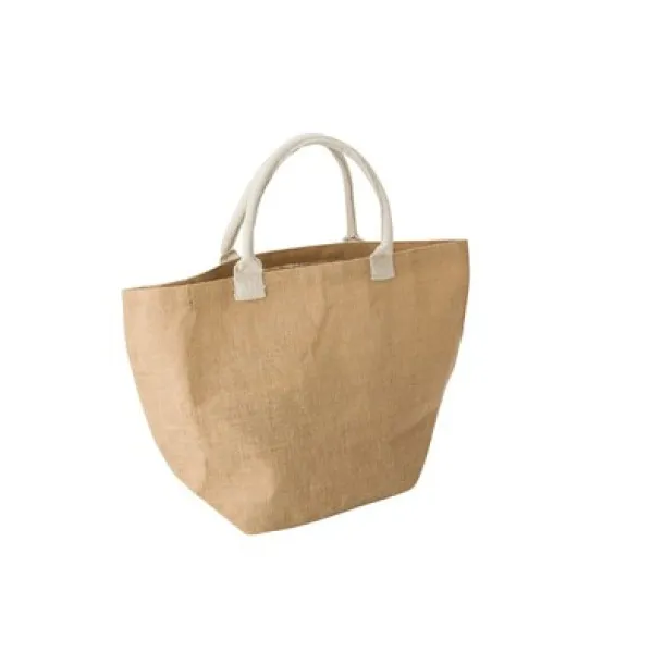  Jute shopping bag with cotton handles neutral