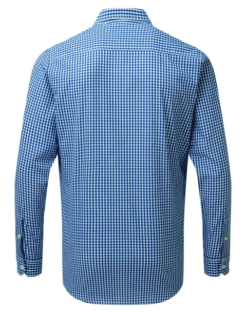 'MAXTON' CHECK MEN'S LONG SLEEVE SHIRT - Premier Navy White