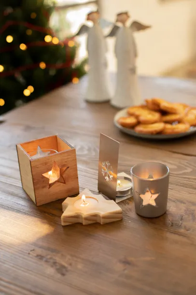 Tylldalen candle holder, Christmas tree Silver