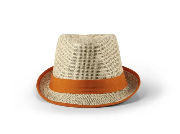 IBIZA paper hat with colored edges - EXPLODE Orange