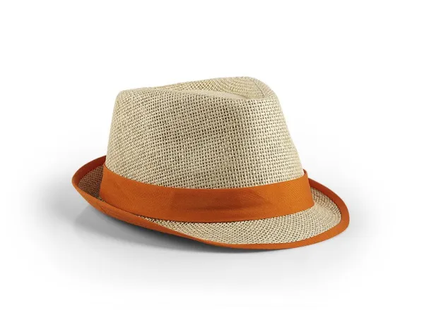 IBIZA paper hat with colored edges - EXPLODE Orange