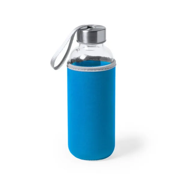  Glass sports bottle 420 ml light blue