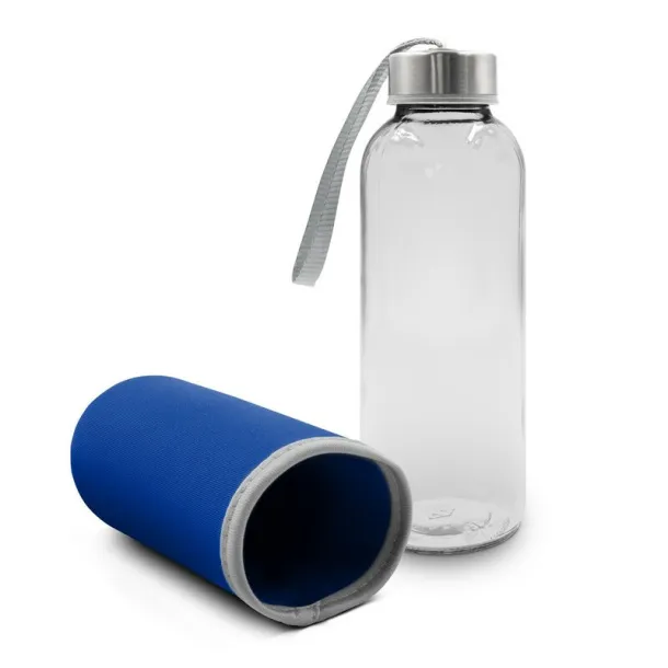  Glass sports bottle 420 ml navy blue