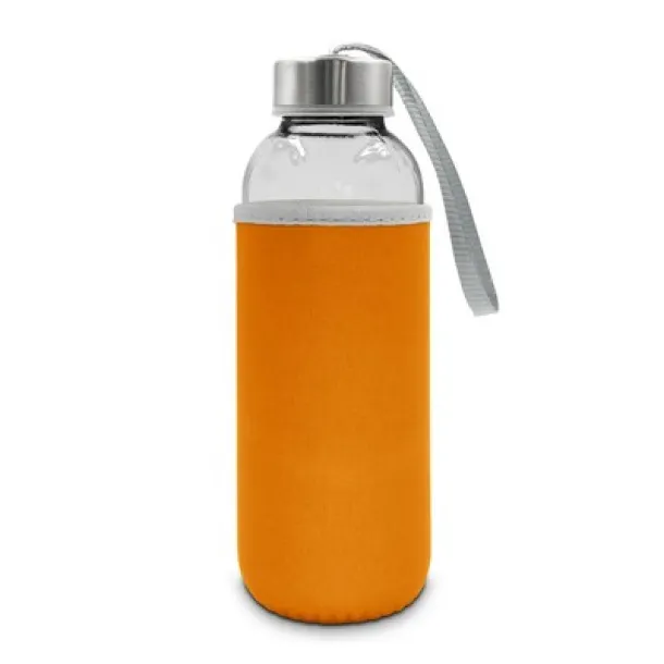  Glass sports bottle 420 ml orange