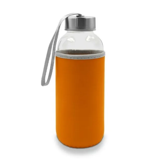  Glass sports bottle 420 ml orange