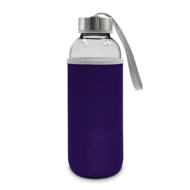  Glass sports bottle 420 ml purple