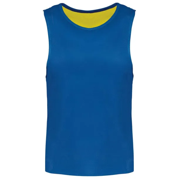  KID'S REVERSIBLE MULTISPORT BIB - Proact Fluorescent Yellow Sporty Royal Blue