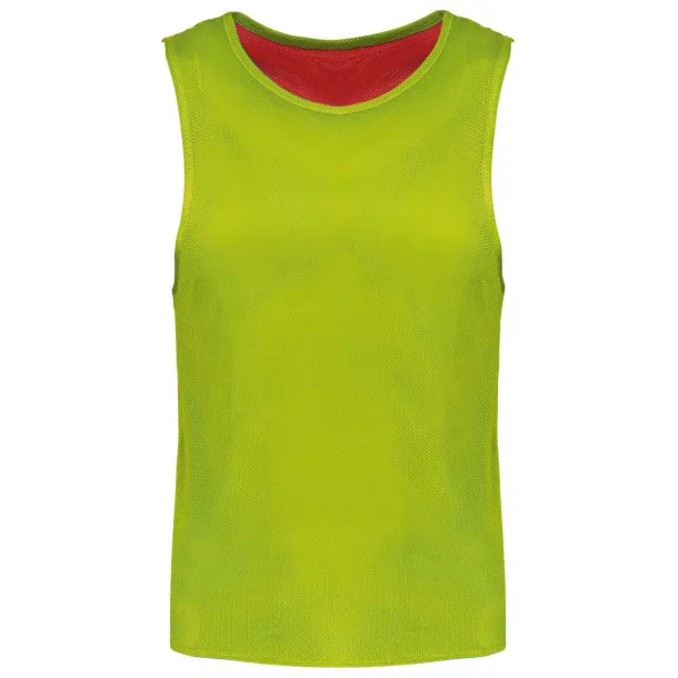  KID'S REVERSIBLE MULTISPORT BIB - Proact Sporty Red Fluro Green