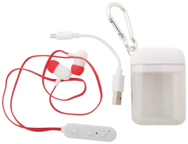 Stepek bluetooth earphones Red White