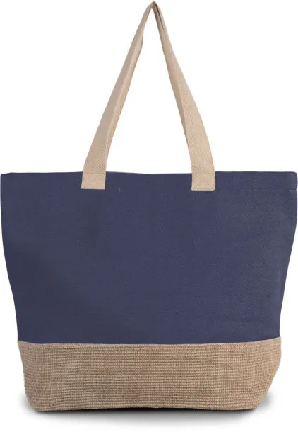  RUSTIC JUCO HOLD-ALL SHOPPER BAG, 410 g/m2 - Kimood Patriot Blue Natural