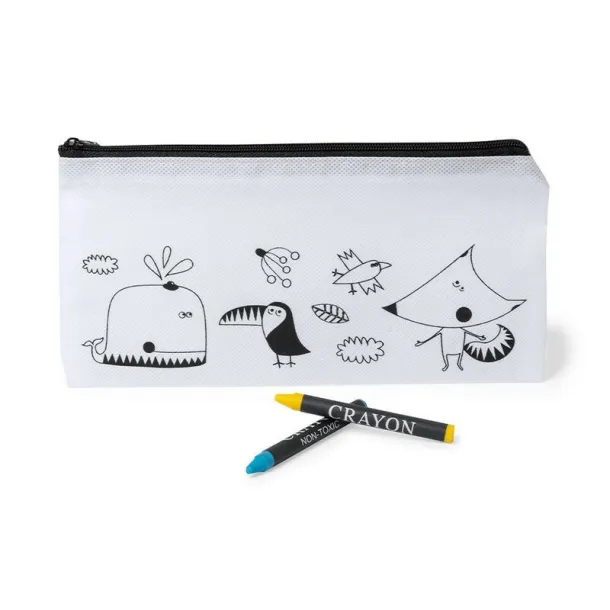  Pencil case for colouring, crayons white