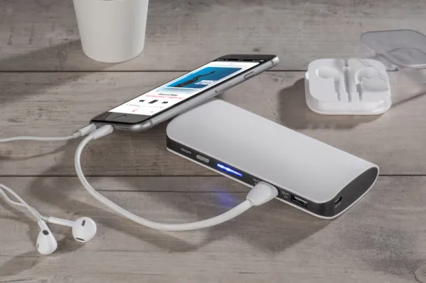 TIEN prijenosna baterija, 10 000 mAh Bijela