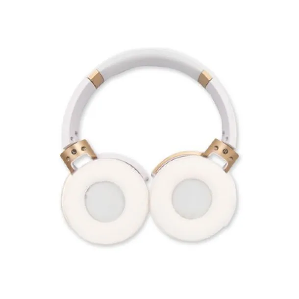  Foldable wireless headphones, bamboo details Bijela