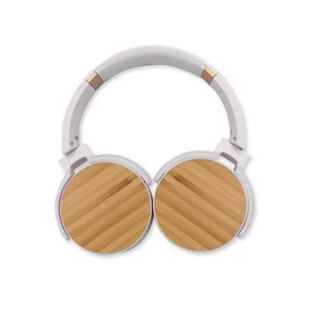  Foldable wireless headphones, bamboo details Bijela