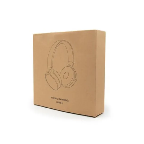  Foldable wireless headphones, bamboo details white