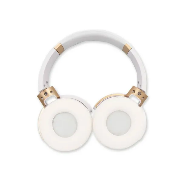  Foldable wireless headphones, bamboo details Bijela
