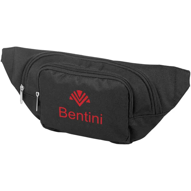 Santander fanny pack with two compartments Solid black