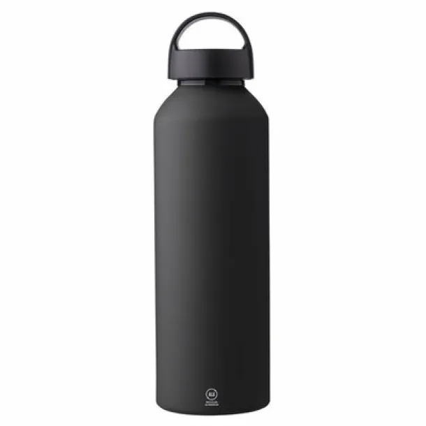  Sportska boca od recikliranog aluminija, 800 ml Crna