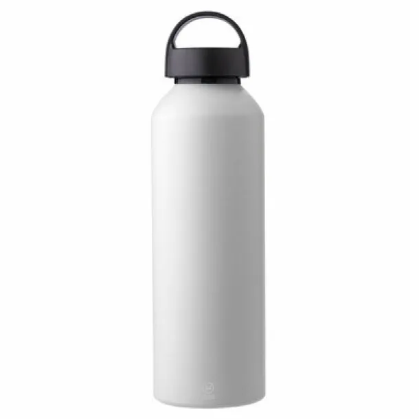  Recycled aluminium sports bottle 800 ml white