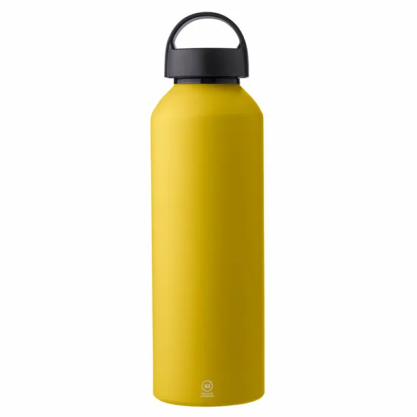  Recycled aluminium sports bottle 800 ml yellow