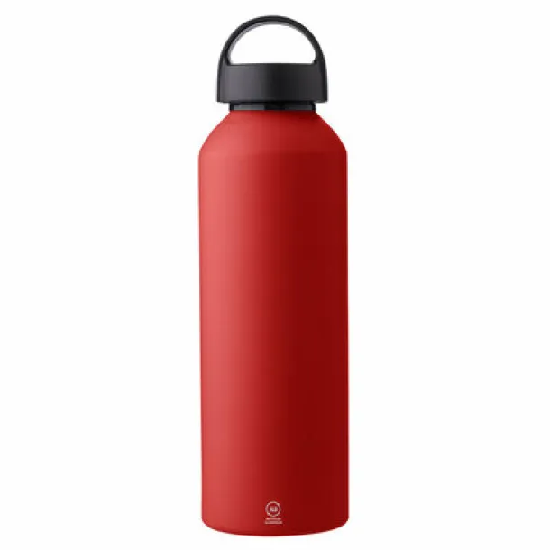  Recycled aluminium sports bottle 800 ml Crvena