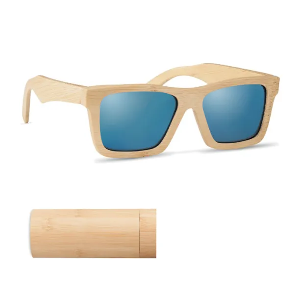 WANAKA Sunglasses and case in bamboo Wood