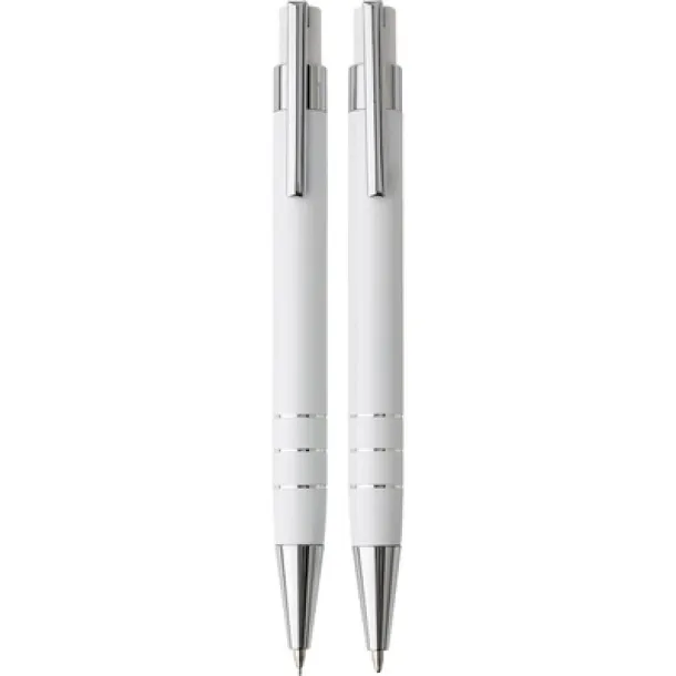  Writing set, ball pen and mechanical pencil white