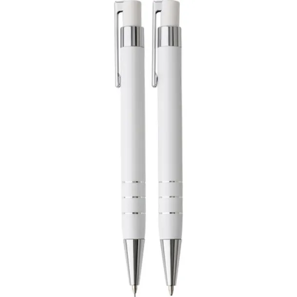  Writing set, ball pen and mechanical pencil white