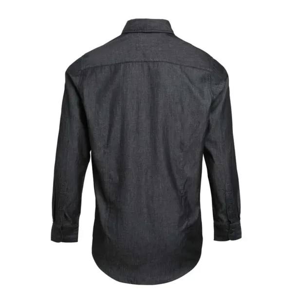  MEN’S JEANS STITCH DENIM SHIRT - Premier Black Denim