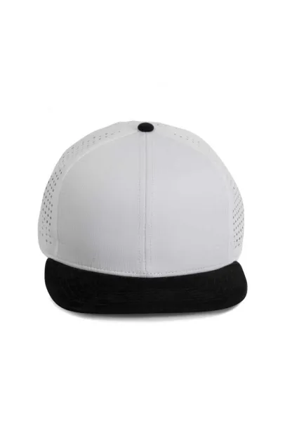  MICRO-PERFORATED SNAPBACK CAP - 6PANELS - K-UP White Black