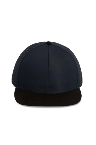  MICRO-PERFORATED SNAPBACK CAP - 6PANELS - K-UP Navy Black