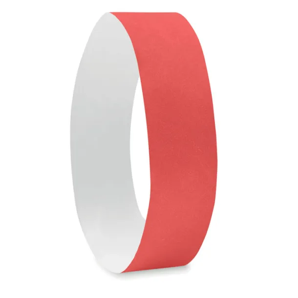 TYVEK One sheet of 10 wristbands Red