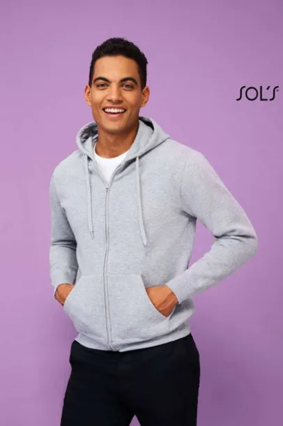  Muška hood trenirka, 280 g/m2 - SOL'S Charcoal Melange