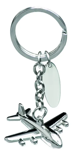 AIRPLANE 3D Keychain srebrny