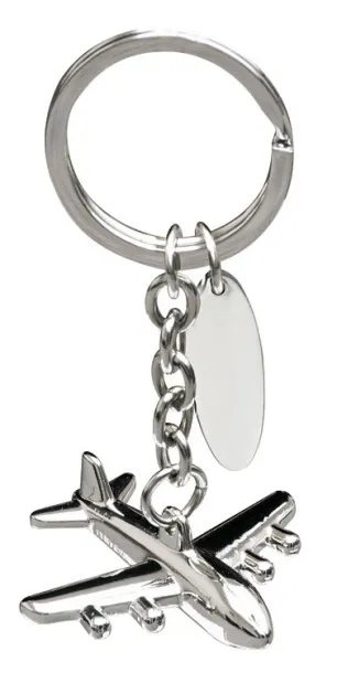 AIRPLANE 3D Keychain srebrny