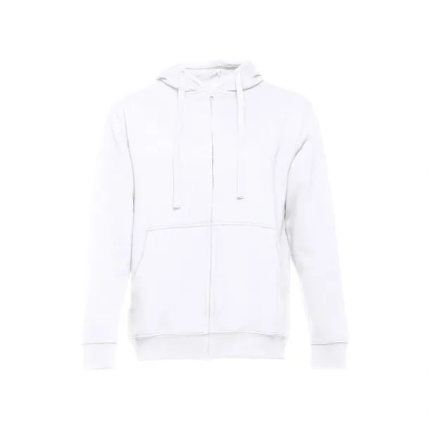 THC AMSTERDAM WH Men's hooded full zipped sweatshirt White