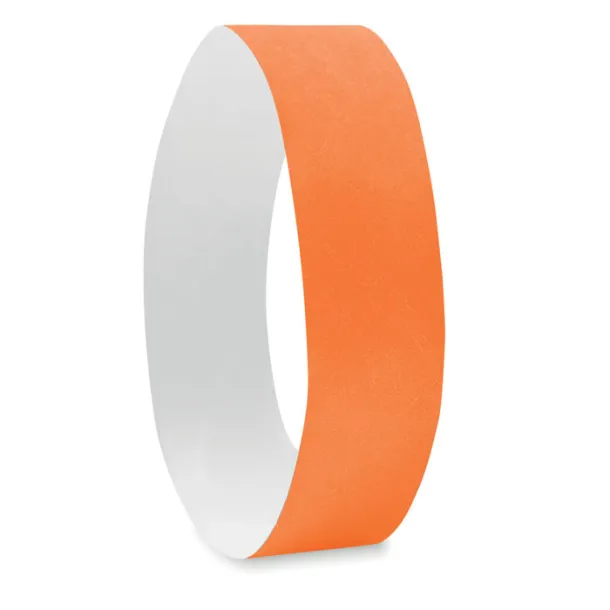 TYVEK One sheet of 10 wristbands Orange